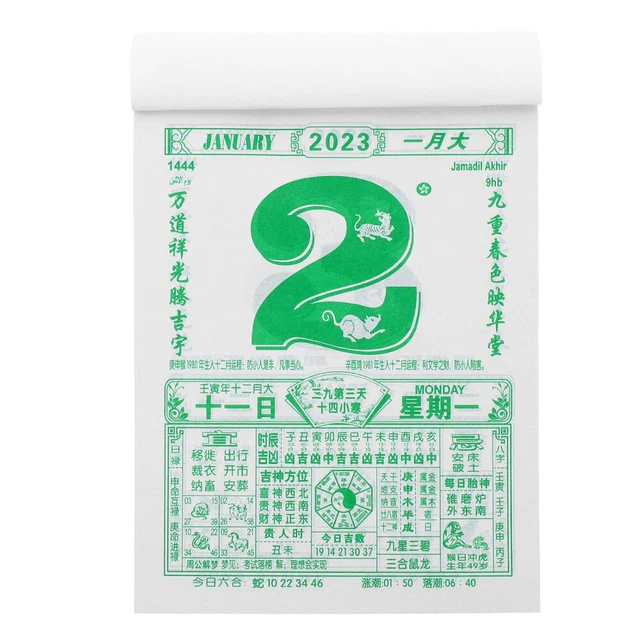 2023 ONE PAGE Per Day Calendar 2023 Chinese New Year Calendar £14.07