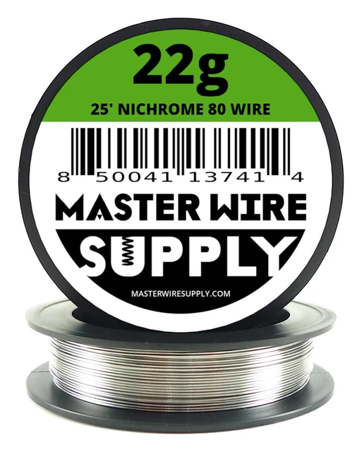 MWS - Nichrome 80 - 25 ft - 22 Gauge Round Wire