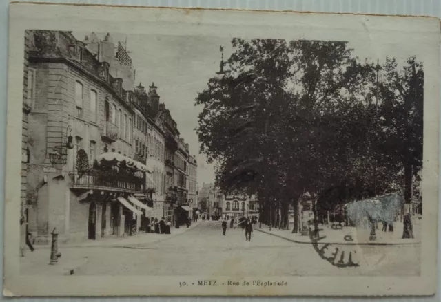 METZ 57 cpa rue de l'Esplanade Bon Etat 1929