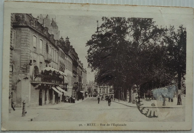 Metz 57 CPA Street L'Esplanade Good Condition 1929