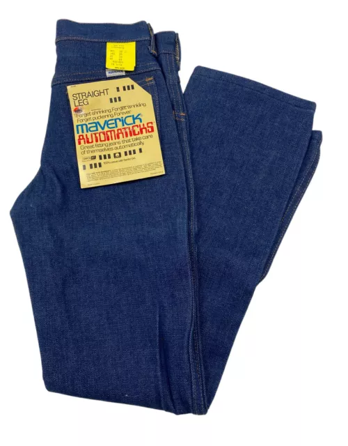 Maverick 80S AUTOMATICS Deadstock Denim Blue Western Jeans  Boys 10 Slim