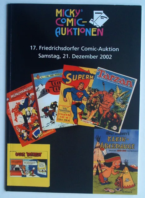 17. Auktion Alter Comics Micky Waue Comic Auktionen 2002 mit Ergebnisliste