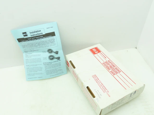 BS&B Safety Systems 1873740SV BIN:VD-Z-11 Rupture Disk 3"Type DV 13 PSIG @ 300°