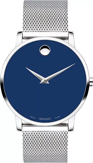 *BRAND NEW* Movado Museum Classic Quartz Blue Dial Men's Watch 0607349