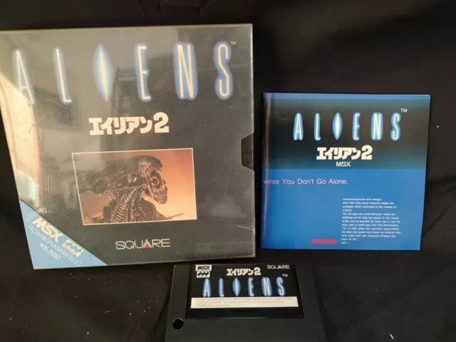 ALIENS 2 MSX/MSX2 Game Cartridge, w/Manual, Box set Working-f0803-