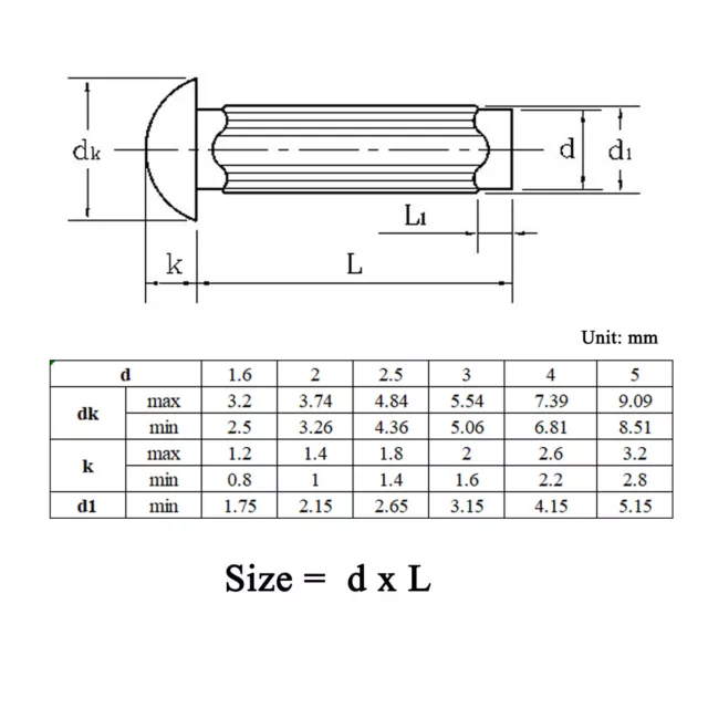 Solid Pure Copper / Aluminum Hammer Drive Screws Knurled Rivets for Name Plates 3