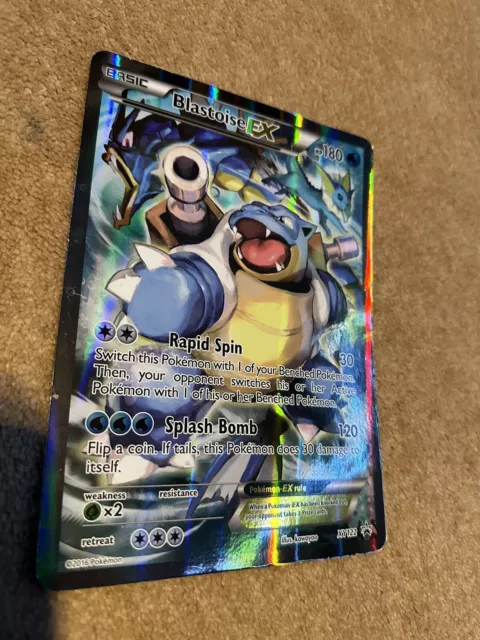 JUMBO/OVERSIZED Blastoise EX XY122 Holo/Shiny Pokemon Card, Black Star Promo