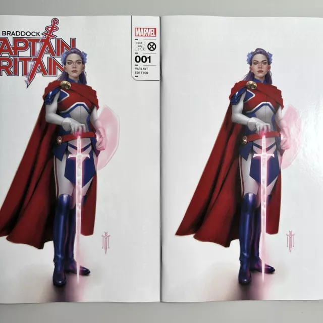 BETSY BRADDOCK CAPTAIN BRITAIN 1 MIGUEL MERCADO Trade/Virgin Set Psylocke