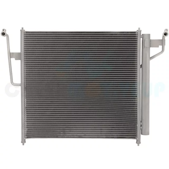AC Condenser and Drier for 2015 Nissan Armada Titan Infiniti QX56 5.6L Silver