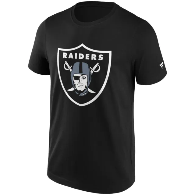 NFL Maglietta Las Vegas Raiders Iconica Primaria Calcio Logo Camicia Nera