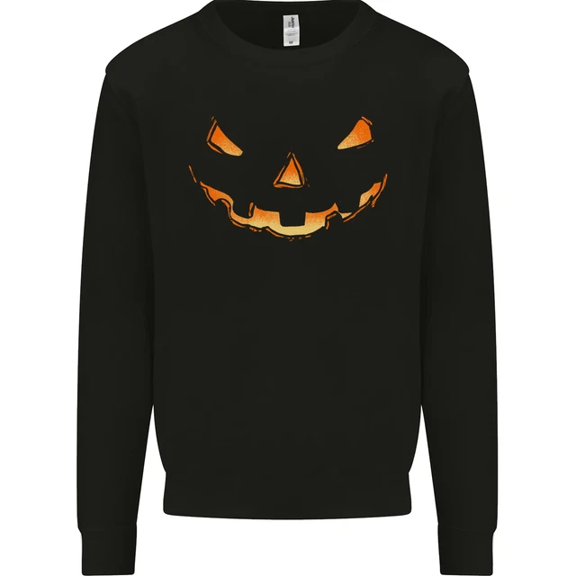 Felpa maglione Halloween Pumpkin Face divertente spaventosa da uomo