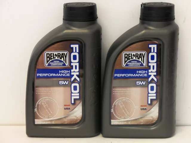 13,90€/l Bel-Ray High Performance Fork Oil 5W 2 x 1 Ltr Gabelöl