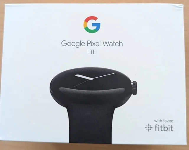 Google Pixel Watch LTE Matte Black Stainless Steel Case with black band