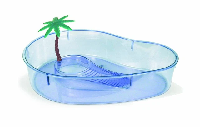 Lee's Kidney Turtle Lagoon w/Plant, 14-Inch by 10-Inch by 3-Inch