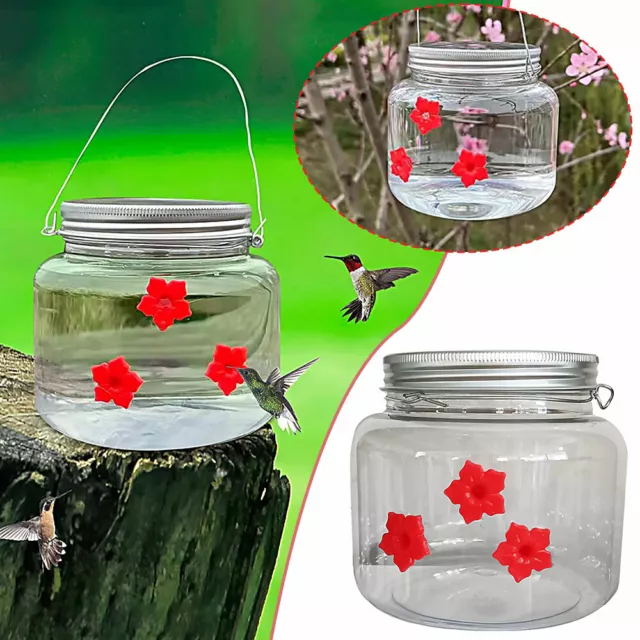 Mason Jar Hummingbird Feeder Upgrade Hummingbird Feeders for Outdoors Hanging PA 2