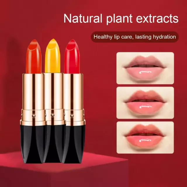 Carotene Moisturize Lipstick Long Lasting Tighten Color Changing Lip Balm U8J9