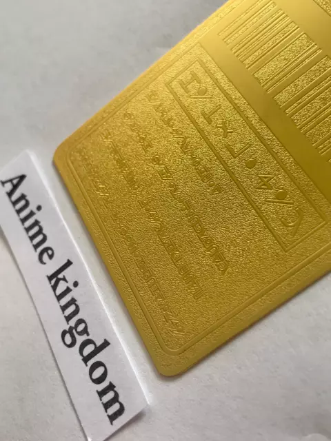 USA Seller Anime Cosplay  License Card 1 Star Golden Metal Card 3