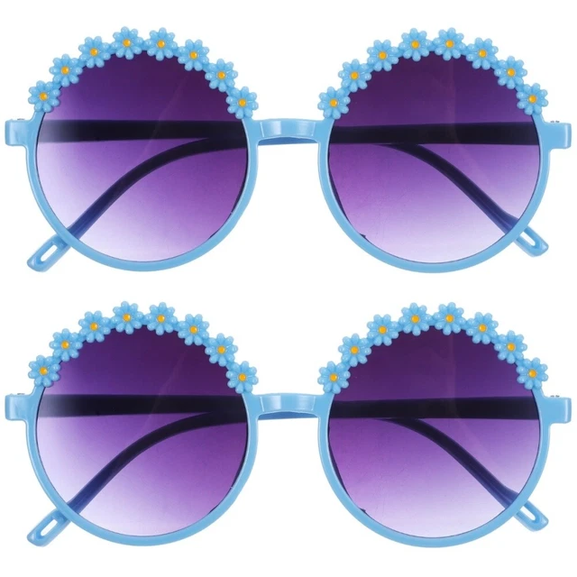 2 Pairs Beach Party Eye Decor Little Daisy Sunglasses Trendy Decor Fashion