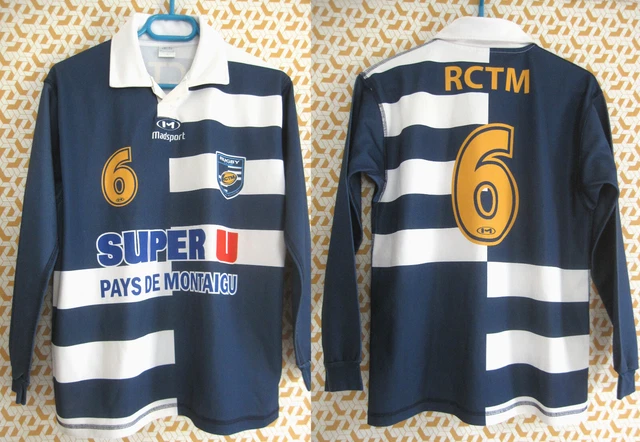 Maillot Rugby Terres de Montaigu porté #5 Madsport RCTM vintage Homme