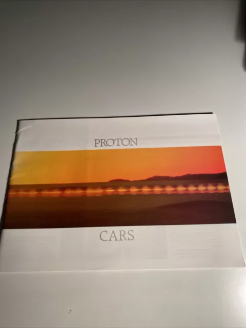 Proton Range Car Sales Brochure c1989/1990 Saloon  Aeroback Uk Market FREE POST