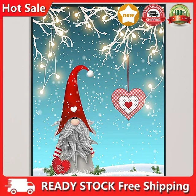 Full Cross Stitch Eco-cotton Thread 11CT Handmade Stamped Christmas Goblin Kit