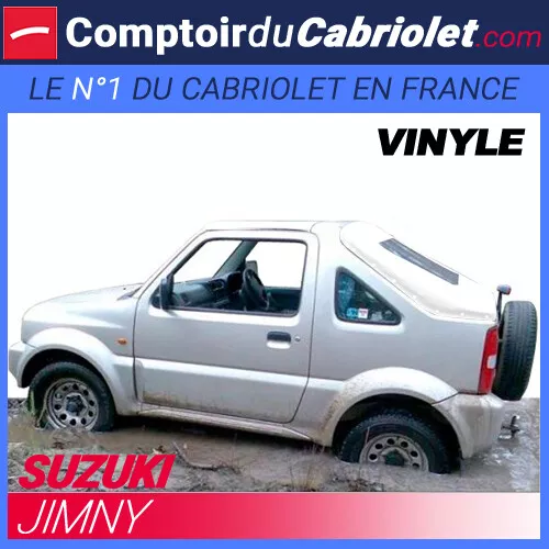 Fastback pour 4x4 Suzuki Jimny cabriolet en vinyle de couleur blanche