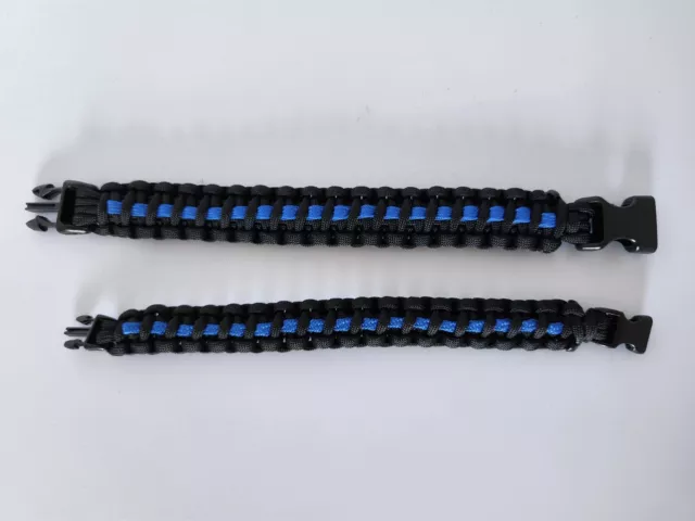 Thin Blue Line Paracord Bracelet