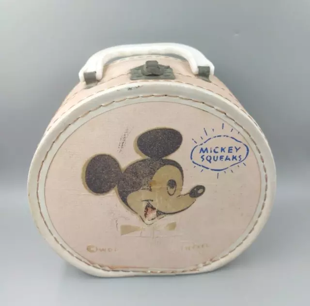 1950s Walt Disney Productions Mickey Mouse Case By Neevel Pink White