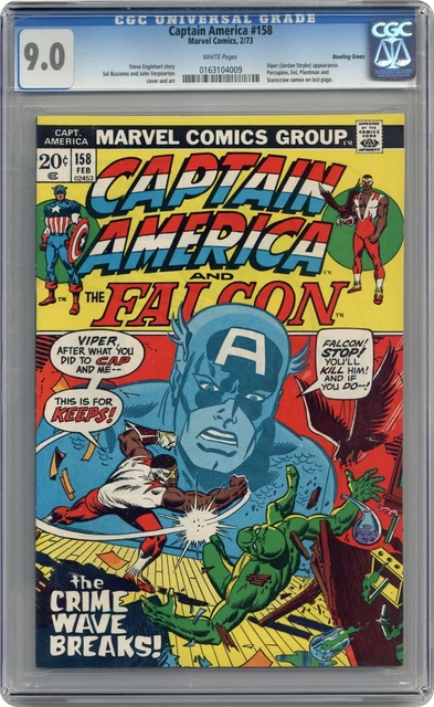 Captain America #158 CGC 9.0 Bowling Green Pedigree