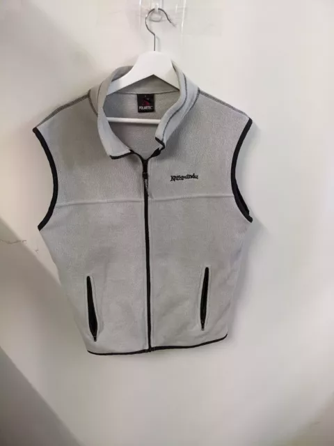 Kathmandu Vest Mens Small Grey Vintage Polartec Fleece Full Zip Polyester