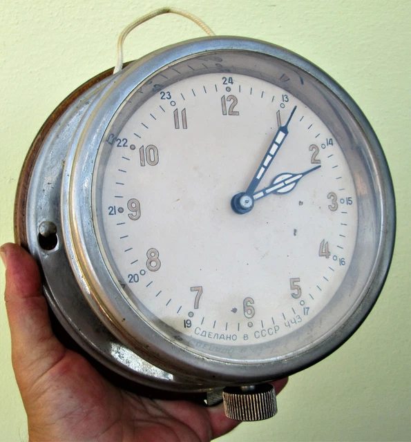 Orologio Parete Marino Russo 443 Sottomarino Nave U Boot Vintage Wall Clock Cccp