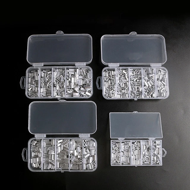 Crimp Sleeves Fishing Silver Single/Double Barrel 200/300/500Pcs 40g/75g/84g/97g
