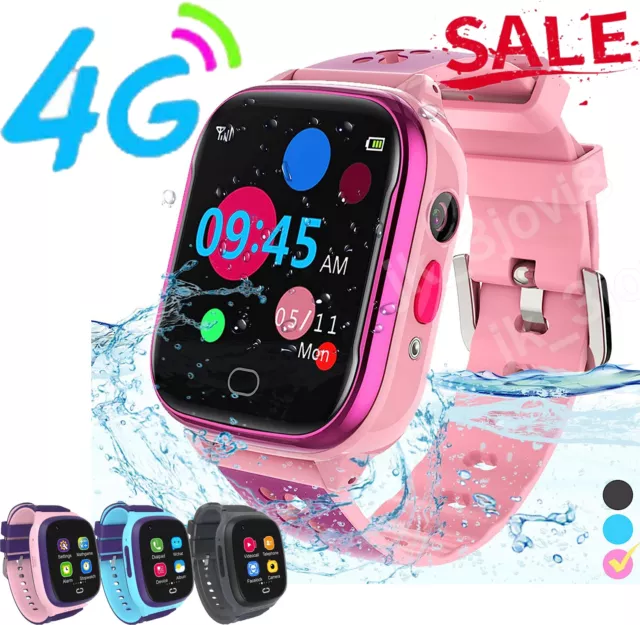 4G Kids Smart Watch 750mAh IP67 Video Call SOS GPS LBS WIFI Location Tracker -