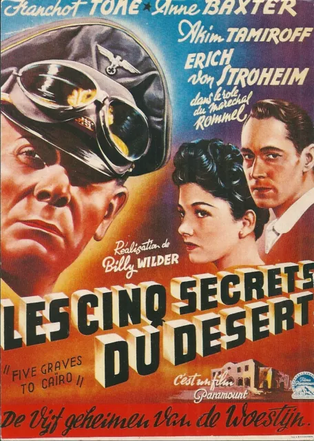 CPM Affiche cinéma film movie Les cinq secrets du désert Eric Von Stroheim