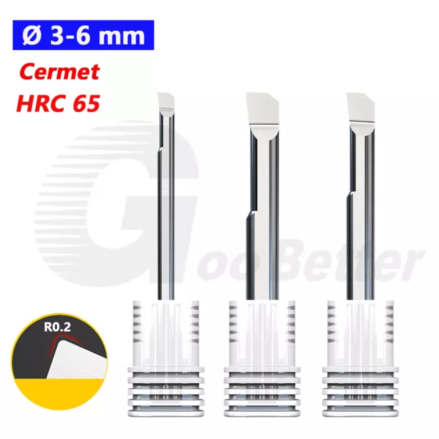 HRC65 Miniatur Schneideinsatz Cermet-Drehstahl Mini Bohrstange Metallbearbeitung