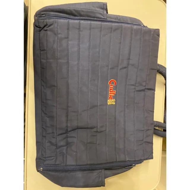 Vtg1984 Confetti Bag Bazaar Cudlie Navy Diaper Bag Changing Pad Bottle Holder