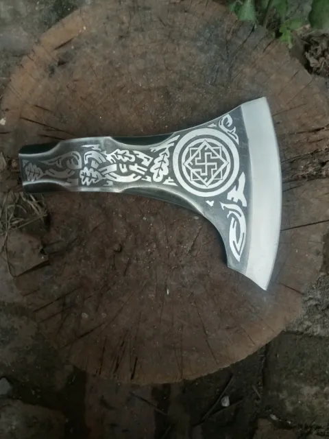 Axe Head,Hand Forged Carbon Steel, Viking Bearded,Tomahawk,Axe Head With Sheath