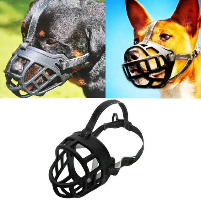 6 taglie cesto in silicone regolabile per cane senza morso museruola gabbia bocca copertura in rete