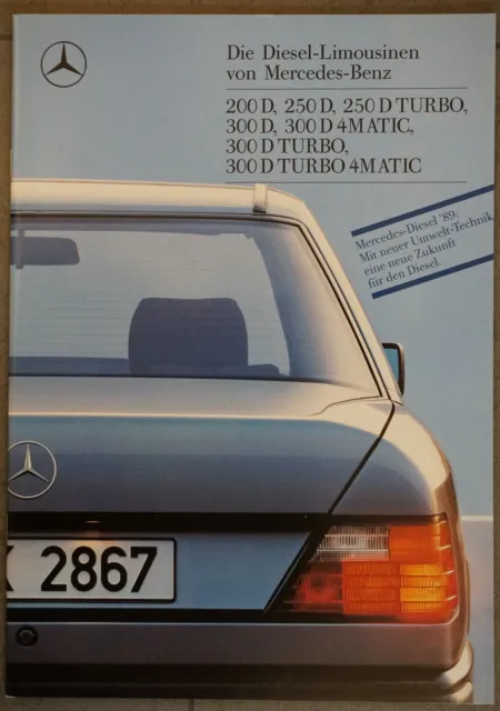 Autoprospekt Mercedes-Benz "Die Diesel-Limousinen von Mercedes-Benz" BR 124