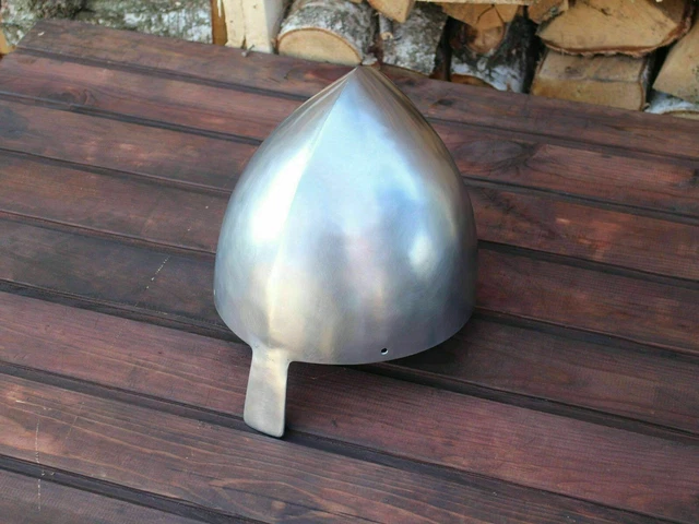 Medieval Steel Viking Nasal Helmet Hand Forged SCA Armour Viking Helmet