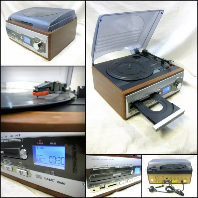 LENOXX CD116 CD Radio USB SD Card 3 Speed Turntable