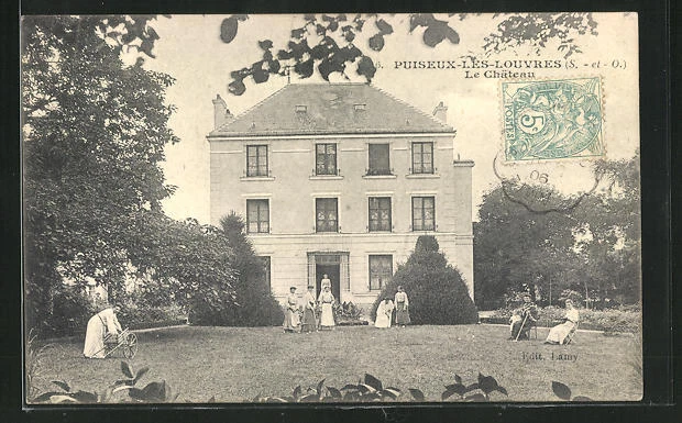 CPA Puiseux-les-Louvres, Le Chateau 1906