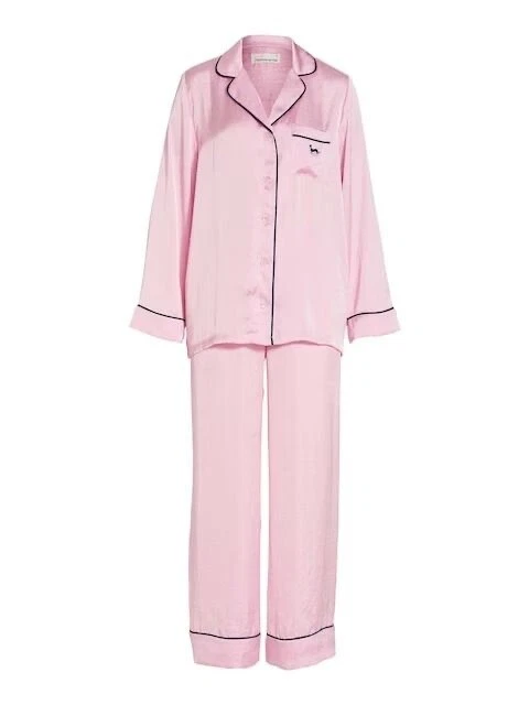 RRP $139 NEW in Box Peter Alexander Satin Pink Long Sleeve Pyjama