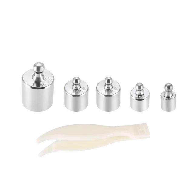 Grammo Peso Taratura Set 5g 10g 20g 50g M2 Precisione Acciaio Cromato