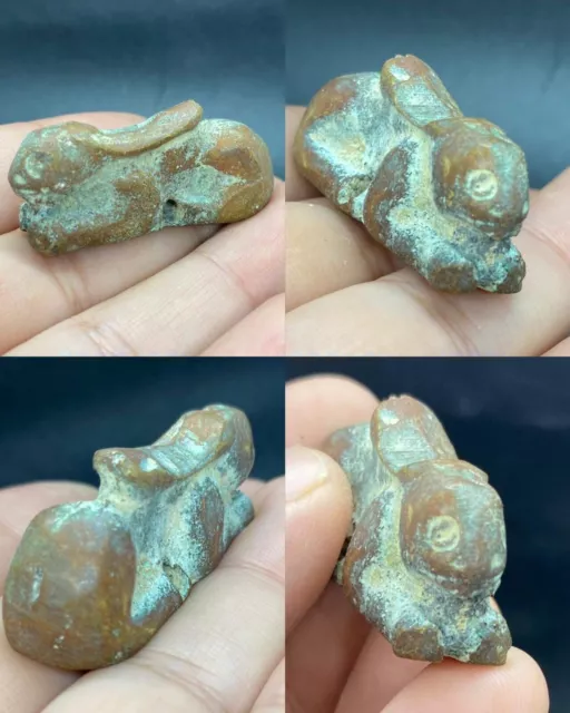 Ancient Roman Antiquities Old Bronze Wild Animal Amulet Bead