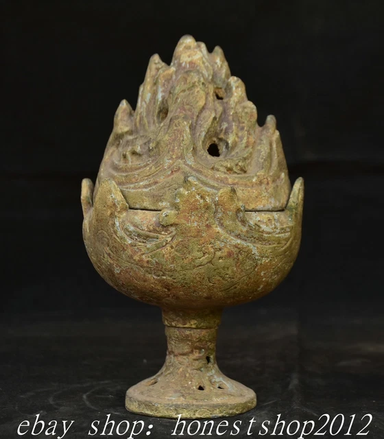 7.2" Alte chinesische Bronze Ware Shang Berg Weihrauchbrenner " 博山炉”  Zenser
