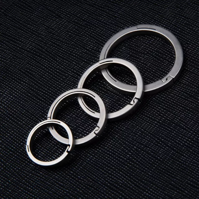 3PCS Titanium Alloy Key Ring Outer Dia. 17mm/22mm/25mm/32mm Openable Keyring EDC