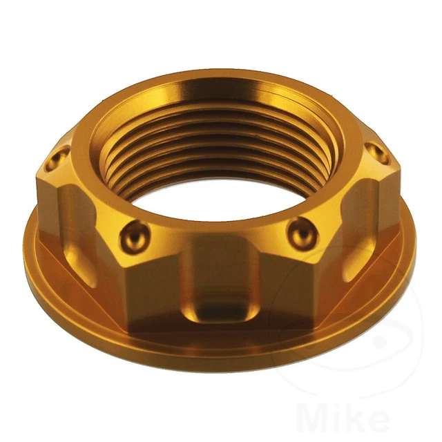 Steering Stem Nut M24X1.50mm Alu Gold For Honda CX 650 T Turbo D 83-85