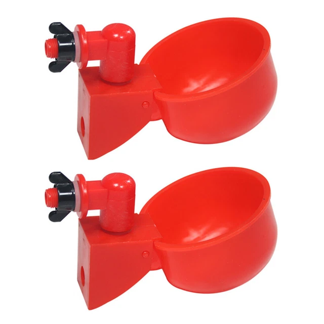 2 Pcs Automatic Drinking Bowl Plastic Quail Water Cup Chick