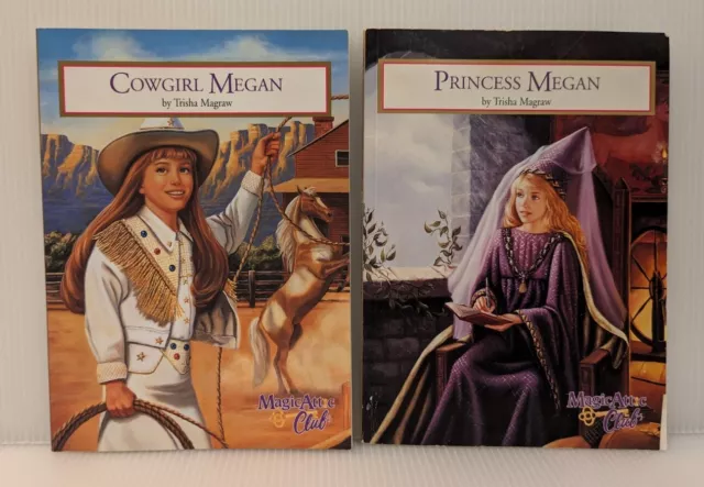 MAGIC ATTIC CLUB 2 Paperback Book Lot Set - Cowgirl Megan & Princess Megan VG